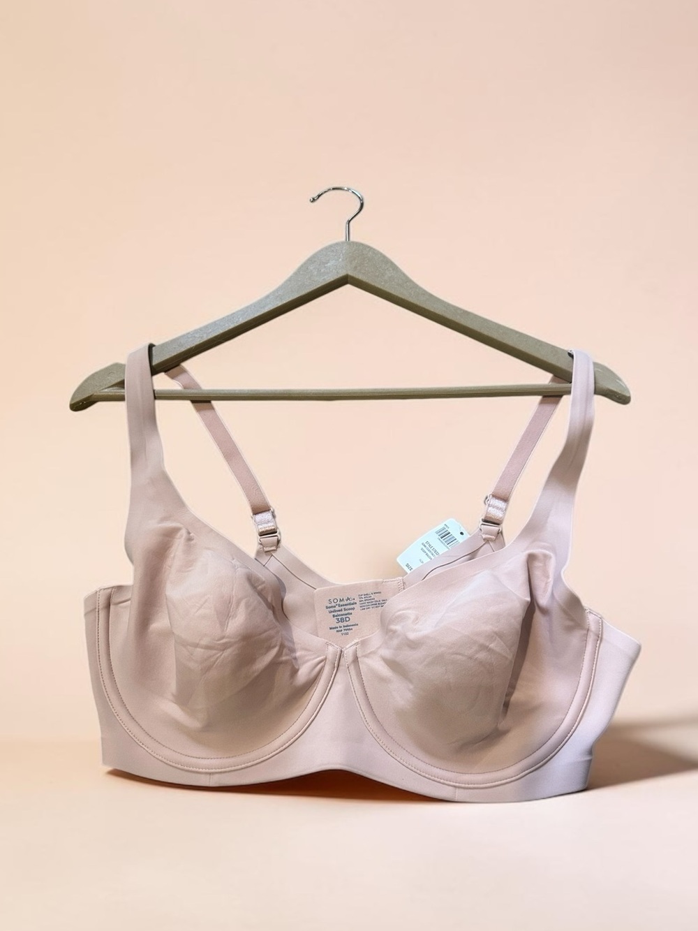 Soma Essentials Scoop Balconette Unlined Bra Hush Size 38D NWT